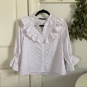 White Ruffled blouse